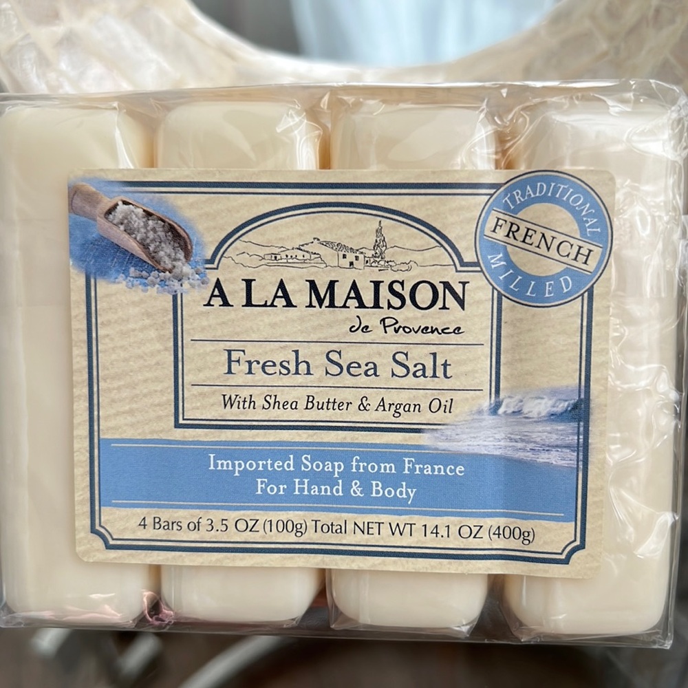 A La Maison Fresh Sea Salt Bar Soap with Shea Butter & Argan Salt